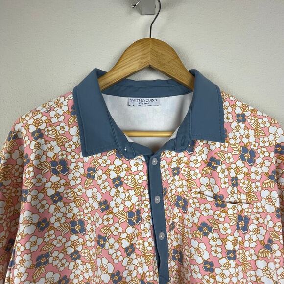 Smith & Quinn Men's Performance Golf Polo Shirt Sz L Floral Print - Short Sleeve - Picture 2 of 7